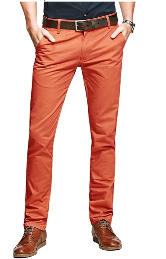 Match Mens Slim Tapered Flat Front Casual Pants